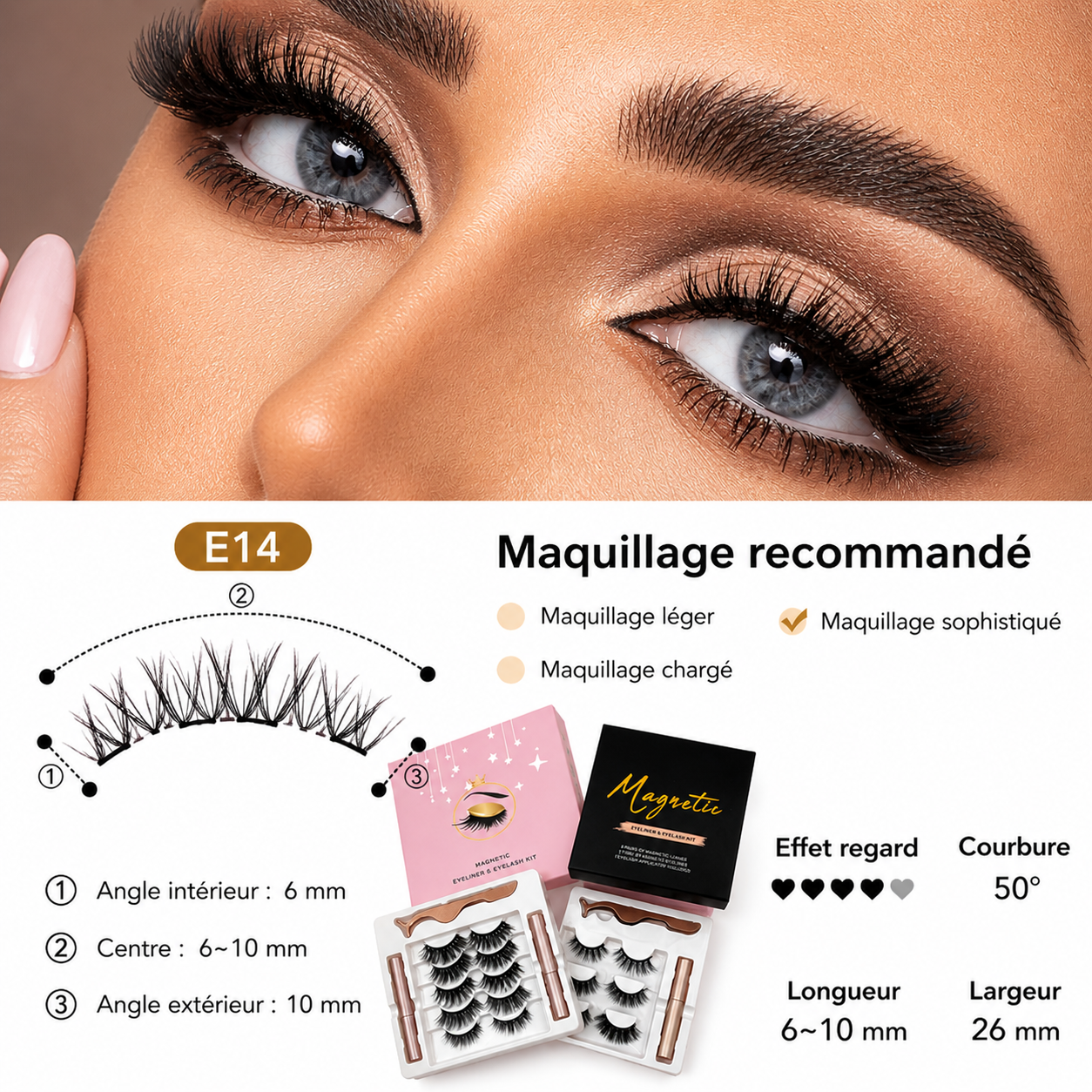 Cils Magnétiques Sans Colle – Réutilisables à l’infini.