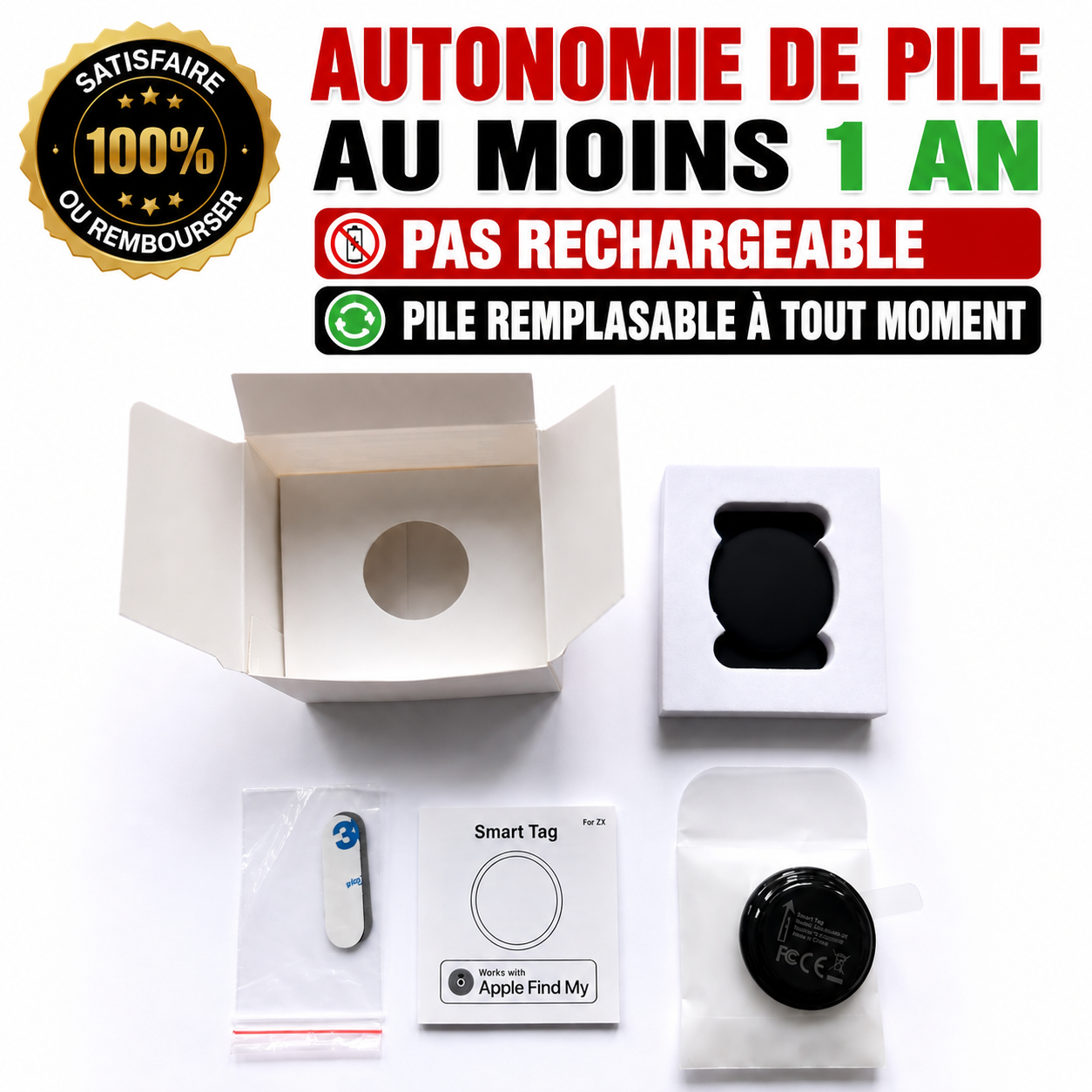 GPS Traceur 1 An d’Autonomie – Pile Remplaçable.