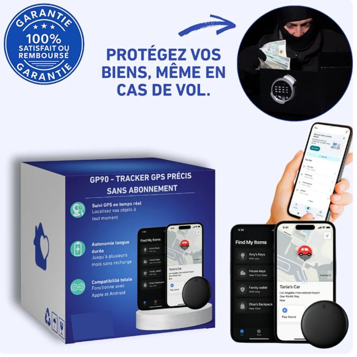 GPS Traceur 1 An d’Autonomie – Pile Remplaçable.