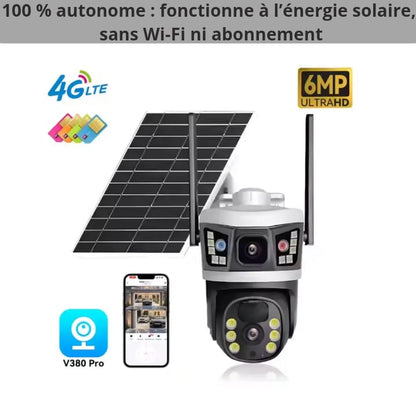 Caméra Solaire 4G Sans Wi-Fi ni Abonnement