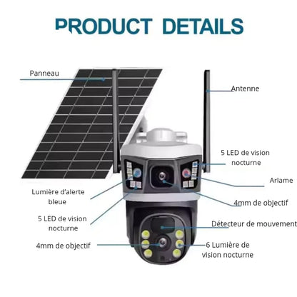 Caméra Solaire 4G Sans Wi-Fi ni Abonnement
